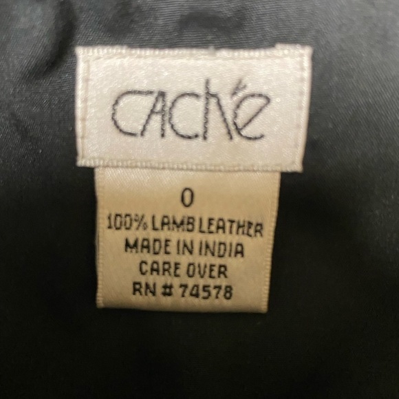 Cache Black Lamb Leather Mini Skirt Buttery Soft Size 0 - Picture 3 of 5